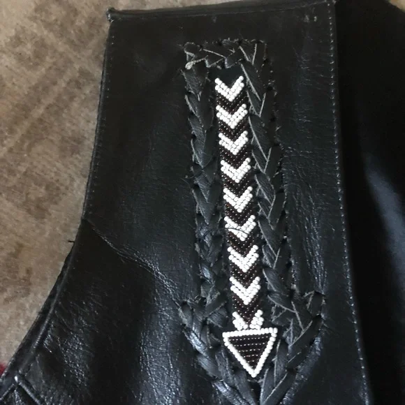 LEATHERKING black 100% leather vest - Picture 4 of 16